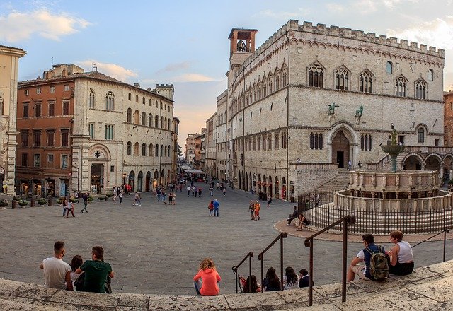 Piazza IV Novembre a Perugia