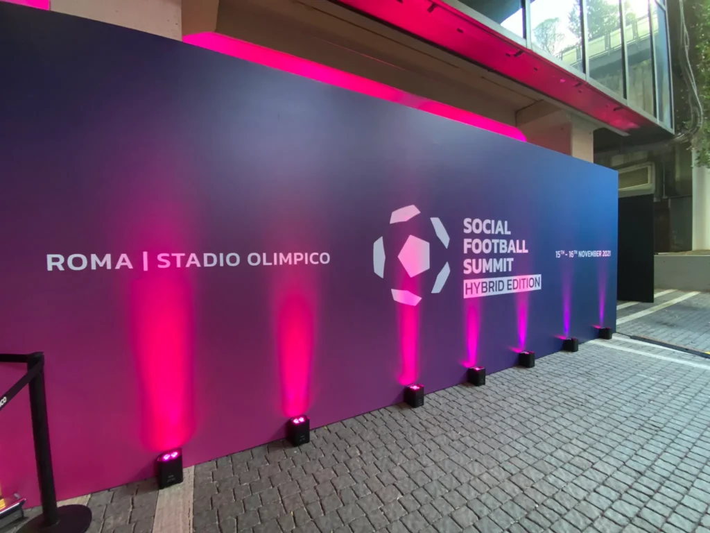 Mosaico Studio and Social Football Summit together again for the sixth  edition of the football industry's most eagerly awaited event, which  transforms the Stadio Olimpico into an event hub with a modern